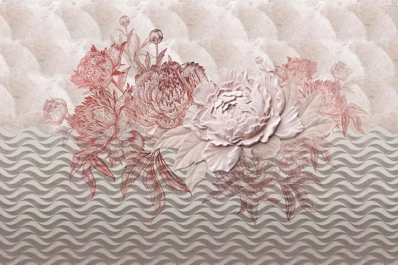 טפט - פרחי אבן אדמדמים