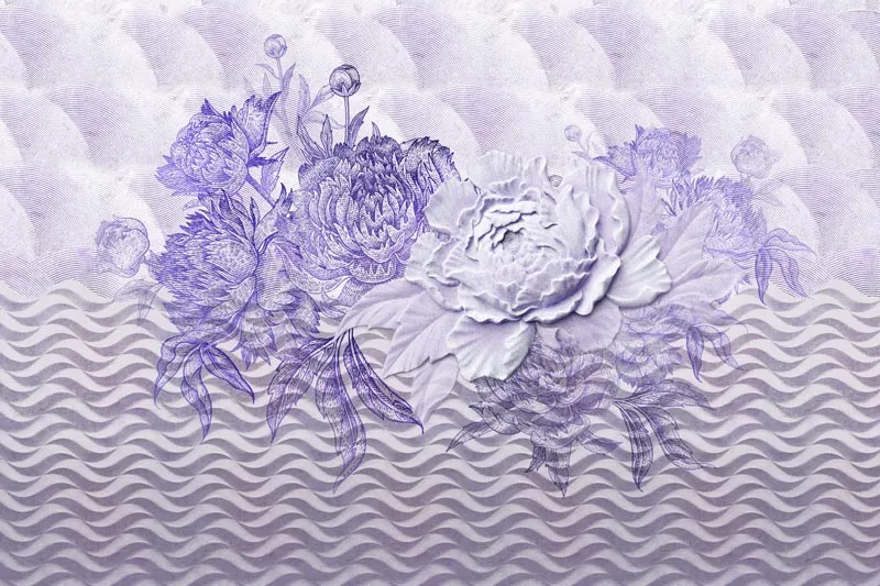 טפט - פרחי אבן סגלגל