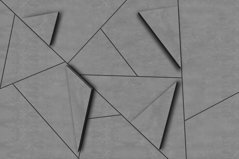 טפט - צורות תלת מימדיות מבטון כהה