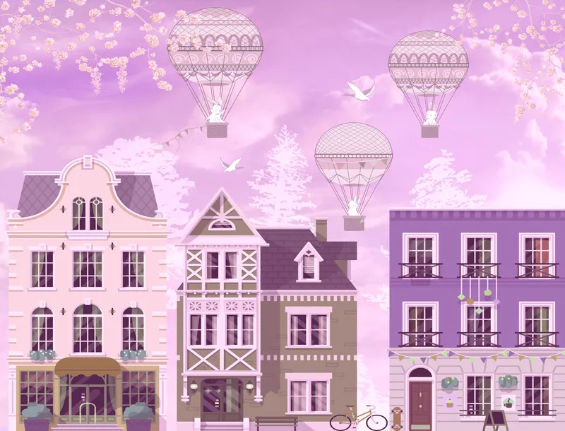 טפט - עיירת ארנבובים בגווני סגול בהיר