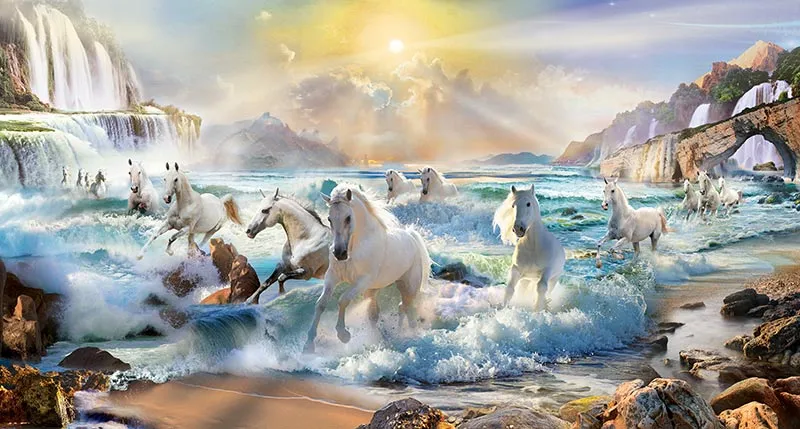 טפט - סוסים בים