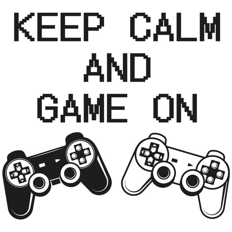 מדבקה - תשאר רגוע ותתחיל לשחק