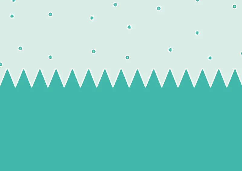 טפט - זיגזג ופרחים בגוון טורקיז