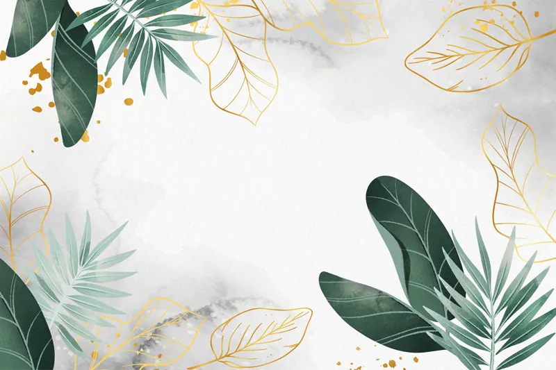 טפט - שיש לבן ועלי זהב