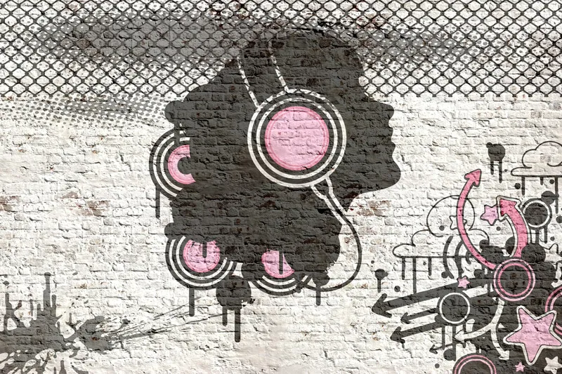טפט - גרפיטי מוזיקלי ורוד
