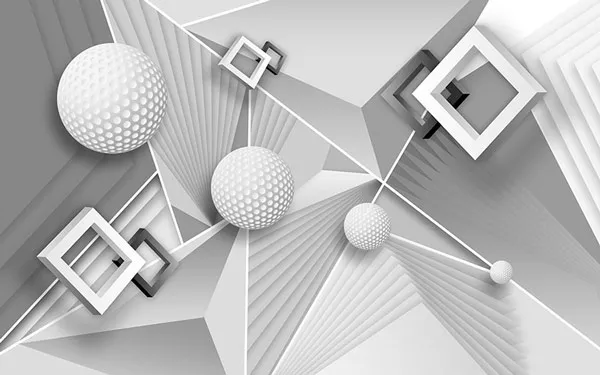 טפט - עיצוב צורות גווני אפור