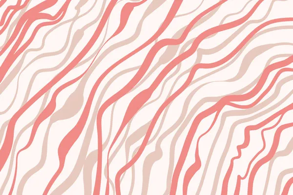 טפט - פסים מסולסלים בגווני אדום בהיר