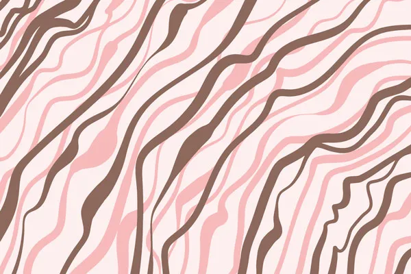 טפט - פסים מסולסלים בגווני ורוד חום