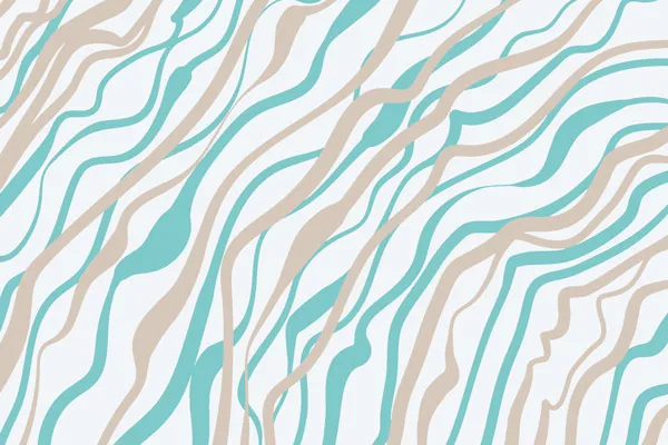 טפט - פסים מסולסלים בגווני טורקיז חום