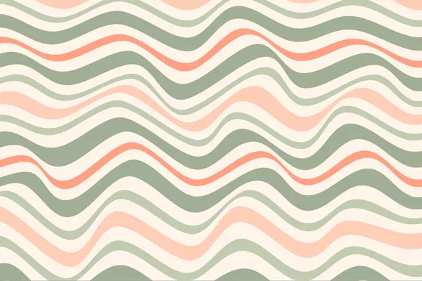 טפט - פסי גלים ירוק אדום