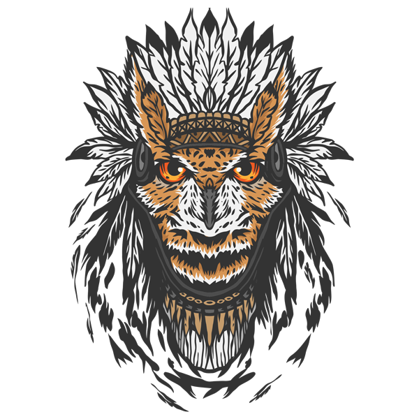 מדבקה - ינשוף מעוצב