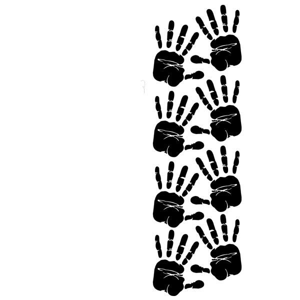 סט מדבקות - כפות ידיים צבעוניות