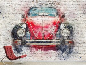 מדבקת טפט - חיפושית אדומה