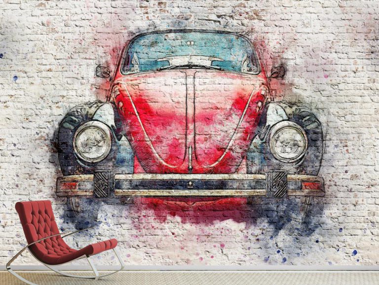 מדבקת טפט - חיפושית אדומה