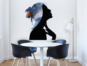 מדבקת קיר - שיער גלקסיה