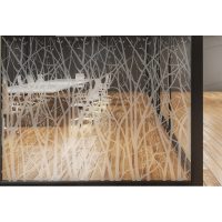 מדבקה לזכוכית - עצים חלביים