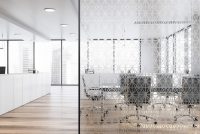 מדבקה לזכוכית - עיצוב חלבי