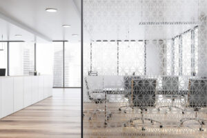 מדבקה לזכוכית - עיצוב חלבי