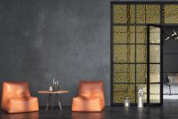 מדבקה לזכוכית - עיצוב מוזהב