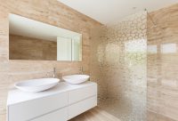 מדבקה לזכוכית - אבנים חלביות