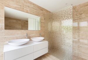 מדבקה לזכוכית - אבנים חלביות