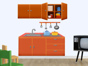 מדבקת קיר - מטבח ילדים