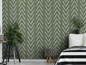 מדבקת טפט - חצים רקע ירוק