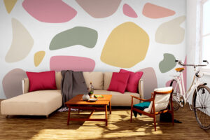 מדבקת טפט - צורות צבעוניות