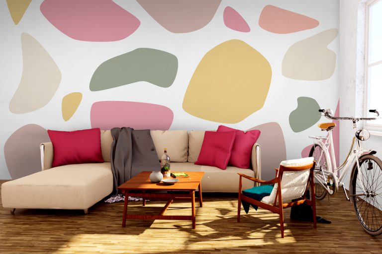 מדבקת טפט - צורות צבעוניות