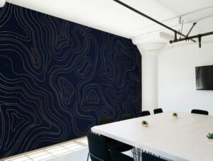 מדבקת טפט - צורות מעוצבות פסי זהב