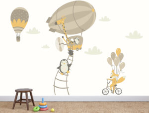 מדבקת קיר - סט חיות מתוקות