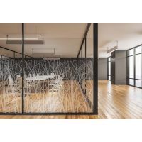 מדבקה לזכוכית - עצים חלביים