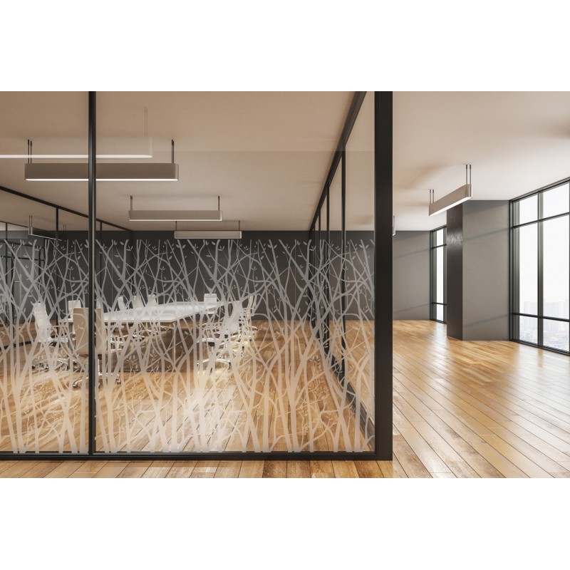 מדבקה לזכוכית - עצים חלביים