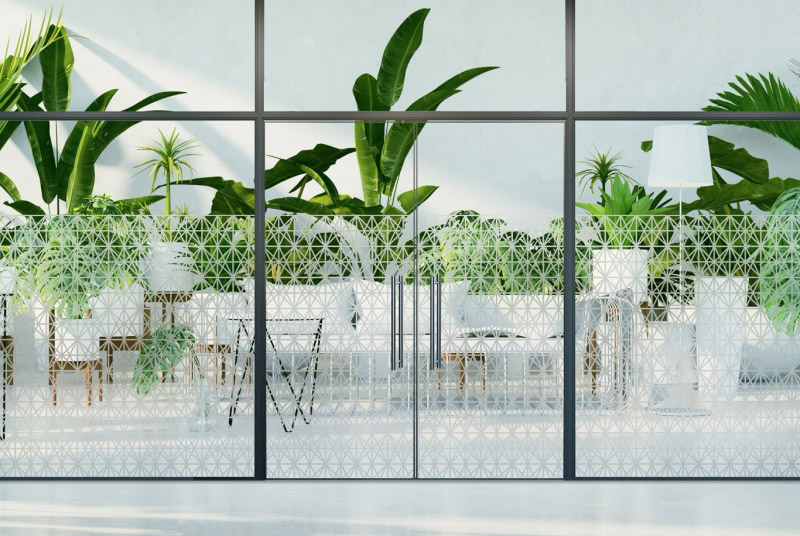 מדבקה לזכוכית - עיצוב חלבי