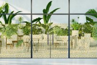 מדבקה לזכוכית - עיצוב מוזהב