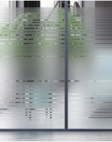 מדבקה לזכוכית - פסים חלביים