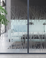 מדבקה לזכוכית - עצים חלביים