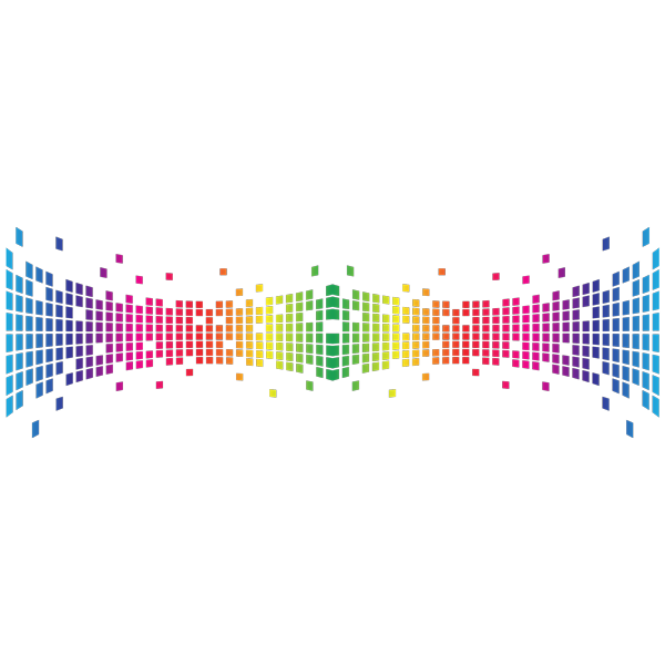 מדבקת קיר - ריבועי פיקסל צבעוניים