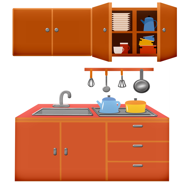 מדבקת קיר - מטבח ילדים