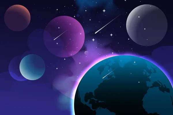 מדבקת טפט - כוכבי לכת