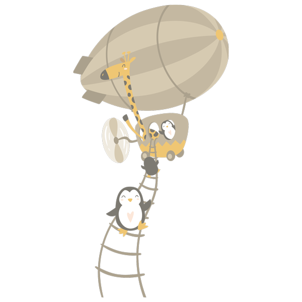 מדבקת קיר - חיות מתוקות