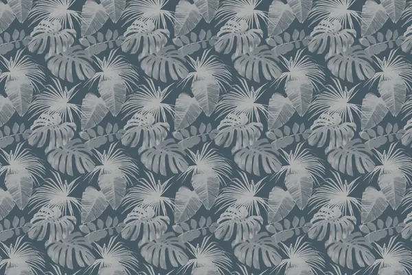 טפט - עלים בהירים ורקע אפור