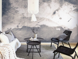 טפט - כתמי צבעי מים כחול אפור