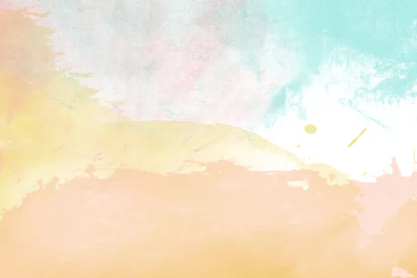 טפט - צבעי מים כתום טורקיז