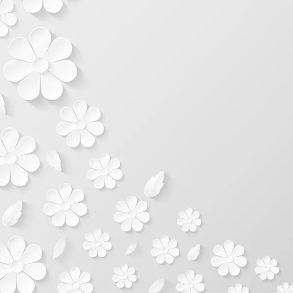 טפט - פרחים לבנים