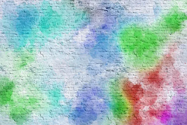 טפט - כתמים צבעוניים - כחול ירוק