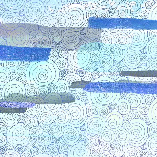 טפט - ספירלות מעוצבות כחולות