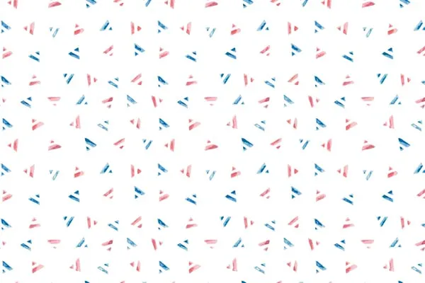 טפט - צורות משולשים כחול ואדום