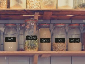 סט מדבקות תבלינים ומזון יבש