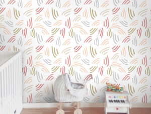 מדבקת טפט - שלשת פסים צבעוניים